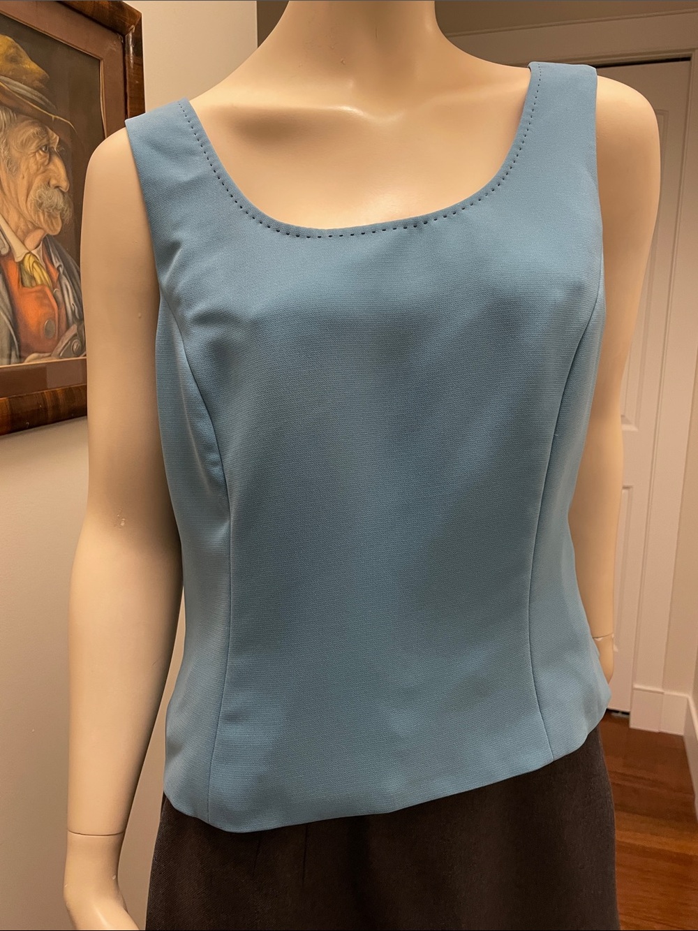 Tamari Women's Scoop Neck Sleeveless Camisole in Light Blue